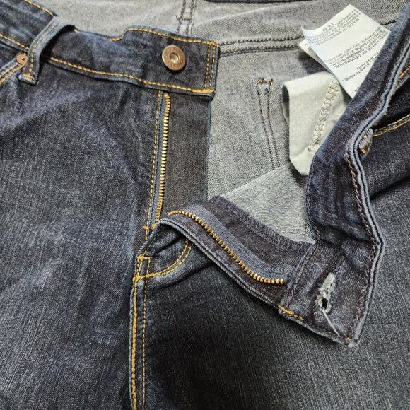 Levi's Denizen Dark Wash Stretch Denim Mid Rise Modern Skinny Jeans - Picture 4 of 5